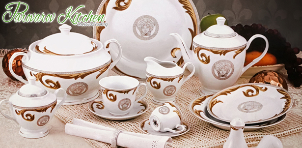Фарфоровый сервиз Da Vinci Collection из 57 предметов от интернет-магазина parovarovkitchen.ru. Утонченный дизайн в английском стиле и пять цветов на выбор! **Скидка 67%**. Москва - kupikupon.ru Фарфоровый сервиз Da Vinci Collection из 57 предметов от интернет-магазина parovarovkitchen.ru. Утонченный дизайн в английском стиле и пять цветов на выбор! **Скидка 67%**