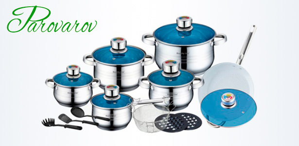 Наборы стальной посуды Royalty Line от интернет-магазина Parovarov Kitchen. **Скидка 86%** . Москва - kupikupon.ru Наборы стальной посуды Royalty Line от интернет-магазина Parovarov Kitchen. **Скидка 86%**
