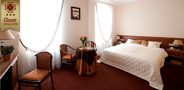 2 или 3 дня в номере Standart Dbl для двоих в Hotel & Spa Clever: завтрак, парковка, Wi-Fi. **Скидка до 40%**. Москва - kupikupon.ru 2 или 3 дня в номере Standart Dbl для двоих в Hotel & Spa Clever: завтрак, парковка, Wi-Fi. **Скидка до 40%**
