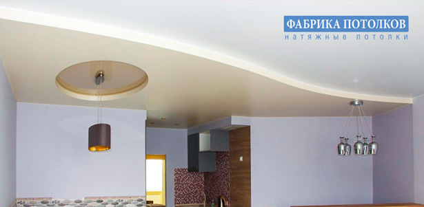 **Скидка 50%** на натяжные потолки от компании «Фабрика Потолков» + светильник в подарок! 