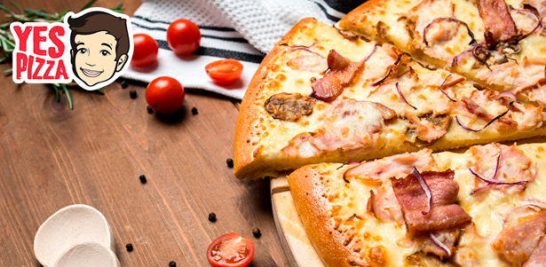 Все меню пиццы в сети ресторанов Yes Pizza: с грибами, сыром, пепперони и не только. **Скидка 50%**