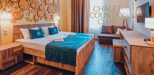 Празднование Нового года для двоих по системе «всё включено» в отеле Chalet Country Club: 3 дня/2 ночи в номере «Улучшенный», шоу-программа, питание, баня с бассейном, массажное кресло и не только! **Скидка 31%**