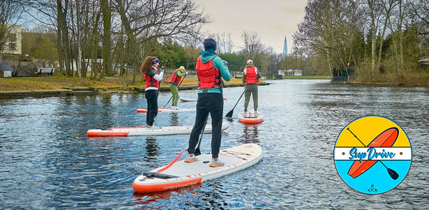 Утренняя, дневная или вечерняя прогулка на сапсерфах по рекам и каналам Санкт-Петербурга от проекта Sup Drive. **Скидка до 54%**