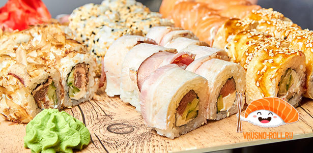 Все меню от службы доставки «ВкусноРолл»: роллы, суши, лапша, салаты, супы и не только. **Скидка 50%**