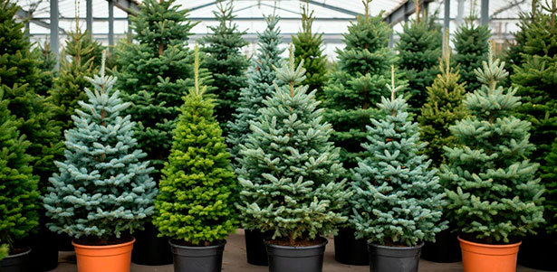 Живые ели в горшках и другие хвойные деревья, лиственные кустарники и крупномеры с доставкой по всей России от питомника «ГринПолис». **Скидка 50%**